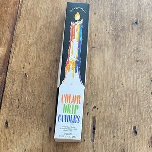 Multicolor Drip Candles